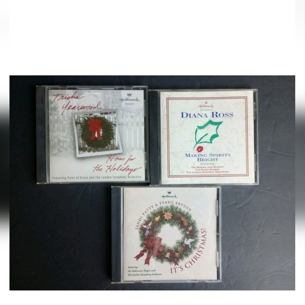 Christmas CD Holliday Hallmark Christmas Assorted Lot Of 3 Diana Ross +